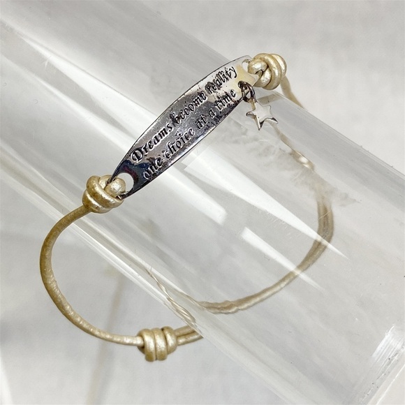 Silver Dreams Become Reality One Choice at a Time Bracelet - Picture 1 of 4